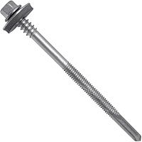 Винт самосверлящий для сэндвич-панелей по металлу с шайбой EPDM SD 6 SP Fasty, углеродистая сталь с покрытием MagniSilver Винт самосверлящий для сэндвич-панелей по металлу с шайбой EPDM SD 6 SP Fasty, углеродистая сталь с покрытием MagniSilver