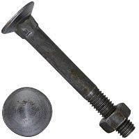 Болт мебельный с потайной головкой М10х130 DIN 605, класс прочности 4.6, сталь без покрытия Болт мебельный с потайной головкой М10х130 DIN 605, класс прочности 4.6, сталь без покрытия