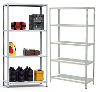 Стеллаж металлический до 145 кг, 5 полок Металл-завод СТФ 1045 Стеллаж металлический до 145 кг, 5 полок Металл-завод СТФ 1045
