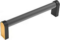 Ручка дверная 180х20 мм M22, черная, алюминиевый сплав Ручка дверная 180х20 мм M22, черная, алюминиевый сплав