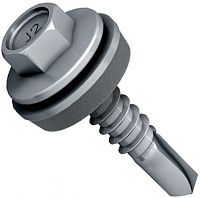 Саморез кровельный по металлу, с буром и EPDM прокладкой JT2-6-5,5х22 мм V16 EJOT 3573321634, оцинкованная сталь Саморез кровельный по металлу, с буром и EPDM прокладкой JT2-6-5,5х22 мм V16 EJOT 3573321634, оцинкованная сталь