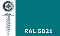 Саморез-клоп острый 4,2х19 окрашенный, RAL 5021 (водная синь) Саморез-клоп острый 4,2х19 окрашенный, RAL 5021 (водная синь)