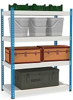 Стеллаж металлический до 300 кг, 4 полки Металл-завод МКФ 15764-2,0 2000х1525х760 мм Стеллаж металлический до 300 кг, 4 полки Металл-завод МКФ 15764-2,0 2000х1525х760 мм