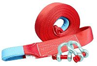 Динамический рывковый строп Tplus "Стандарт" 5 м (40 т) + шаклы 2х6,5 т Динамический рывковый строп Tplus "Стандарт" 5 м (40 т) + шаклы 2х6,5 т