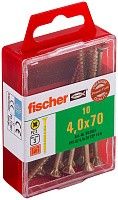Саморез потай 4х70 мм Fischer FPF-SZ YZP 653951, неполная резьба, желтый цинк (10 шт) Саморез потай 4х70 мм Fischer FPF-SZ YZP 653951, неполная резьба, желтый цинк (10 шт)