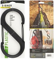 Карабин пластиковый универсальный Nite Ize S-Biner SBP10-03-01BG, размер 10, черный Карабин пластиковый универсальный Nite Ize S-Biner SBP10-03-01BG, размер 10, черный
