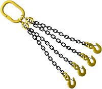 Цепной строп 4СЦ с крюками SKHL грузоподъемностью 6,7 т, длина 1 м Цепной строп 4СЦ с крюками SKHL грузоподъемностью 6,7 т, длина 1 м