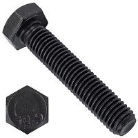 Болт шестигранный М6х100 мм DIN 933, класс прочности 10.9, оксидированный Болт шестигранный М6х100 мм DIN 933, класс прочности 10.9, оксидированный