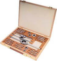 Резьбонарезной набор UNC1/4"-1/2" HSS Bucovice 345100, крупная дюймовая резьба, 25 предметов Резьбонарезной набор UNC1/4"-1/2" HSS Bucovice 345100, крупная дюймовая резьба, 25 предметов