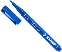 Маркер перманентный водостойкий 1 мм синий ЗУБР МП-100, 06320-7 Маркер перманентный водостойкий 1 мм синий ЗУБР МП-100, 06320-7