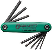 Складной набор ключей Torx (T6 - T25) GorillaGrip Bondhus 12632, 8 шт  Складной набор ключей Torx (T6 - T25) GorillaGrip Bondhus 12632, 8 шт