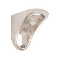 Полкодержатель с круглым и овальным отверстиями под саморез никель, AL22 Полкодержатель с круглым и овальным отверстиями под саморез никель, AL22