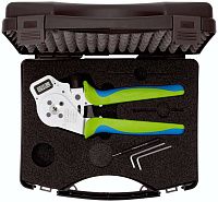 Пресс-клещи тетрагональный обжим 0,03 - 0,5 мм² в кейсе Rennsteig DigiCrimp RE-8733000061, хромированная сталь Пресс-клещи тетрагональный обжим 0,03 - 0,5 мм² в кейсе Rennsteig DigiCrimp RE-8733000061, хромированная сталь