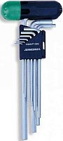 Набор ключей Г-образных шестигранных длинных T10-T50 Jonnesway H08MT109S, 9 предметов Набор ключей Г-образных шестигранных длинных T10-T50 Jonnesway H08MT109S, 9 предметов