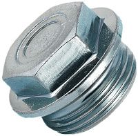 Пробка-заглушка М30х1,5 с шестигранной головкой DIN 7604 A, оцинкованная сталь Пробка-заглушка М30х1,5 с шестигранной головкой DIN 7604 A, оцинкованная сталь