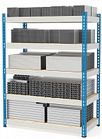 Стеллаж металлический до 300 кг, 5 полок Металл-завод МКФ 15765-2,0 2000х1525х760 мм Стеллаж металлический до 300 кг, 5 полок Металл-завод МКФ 15765-2,0 2000х1525х760 мм