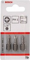 Набор крестовых бит PH1 длина 25 мм Bosch 2607001508 Набор крестовых бит PH1 длина 25 мм Bosch 2607001508