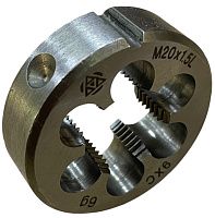 Плашка М20х1,5 мм 9ХС Волжский Инструмент 3704093, левая метрическая резьба Плашка М20х1,5 мм 9ХС Волжский Инструмент 3704093, левая метрическая резьба