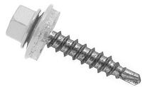 Саморез кровельный со сверлом 6,3х150 RAL 9003 сигнально-белый Саморез кровельный со сверлом 6,3х150 RAL 9003 сигнально-белый