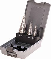 Набор ступенчатых сверл по металлу 4-12/4-20/4-30 мм, 3 шт HSS-G, NextGeneration Ruko 101026RO Набор ступенчатых сверл по металлу 4-12/4-20/4-30 мм, 3 шт HSS-G, NextGeneration Ruko 101026RO