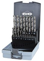 Набор сверл по металлу 1-10 мм HSS-G DIN 338 RUKO 214214RO Набор сверл по металлу 1-10 мм HSS-G DIN 338 RUKO 214214RO