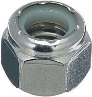 Гайка дюймовая 1"-8 UNC с нейлоновой вставкой DIN 985 (NU series, усиленная), оцинкованная сталь Гайка дюймовая 1"-8 UNC с нейлоновой вставкой DIN 985 (NU series, усиленная), оцинкованная сталь