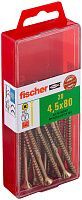 Саморез потай 4,5х80 мм Fischer FPF-SZ YZP 653962, неполная резьба, желтый цинк (20 шт) Саморез потай 4,5х80 мм Fischer FPF-SZ YZP 653962, неполная резьба, желтый цинк (20 шт)