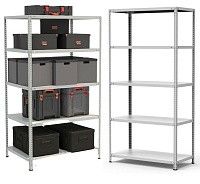 Стеллаж металлический до 125 кг, 5 полок Металл-завод СТФ 1075 Стеллаж металлический до 125 кг, 5 полок Металл-завод СТФ 1075