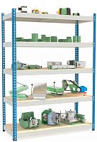 Стеллаж металлический до 300 кг, 5 полок Металл-завод МКФ 18615-2,0 2000х1830х610 мм Стеллаж металлический до 300 кг, 5 полок Металл-завод МКФ 18615-2,0 2000х1830х610 мм