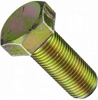 Болт дюймовый с полной резьбой UNC 1/2-13 х 1 1/4 (32 мм) DIN 933, класс прочности 8.8 (Grade 5), желтый цинк Болт дюймовый с полной резьбой UNC 1/2-13 х 1 1/4 (32 мм) DIN 933, класс прочности 8.8 (Grade 5), желтый цинк