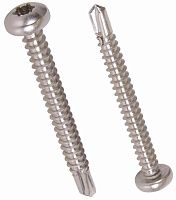 Саморез с полукруглой головкой и буром 4,2х32 TX 20 DIN 7504 M (N), нержавеющая сталь А2 Саморез с полукруглой головкой и буром 4,2х32 TX 20 DIN 7504 M (N), нержавеющая сталь А2