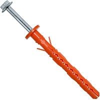 Дюбель с бортиком длина 120 мм с шурупом с прессшайбой Hex/TX40 Fasty FSK-STB 1190612/150, полиамид Дюбель с бортиком длина 120 мм с шурупом с прессшайбой Hex/TX40 Fasty FSK-STB 1190612/150, полиамид