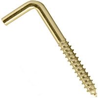 Шуруп-костыль (Г-образный) 2,4х26, никелированная сталь Шуруп-костыль (Г-образный) 2,4х26, никелированная сталь