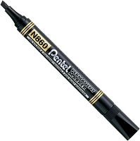 Перманентный маркер скошенный 1,5/4,5 мм Pentel N860-A, черный Перманентный маркер скошенный 1,5/4,5 мм Pentel N860-A, черный