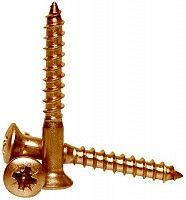 Саморез с полупотайной головкой и шлицем PZ DIN 7995, бронза (Silicon bronze) Саморез с полупотайной головкой и шлицем PZ DIN 7995, бронза (Silicon bronze)