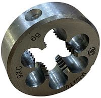 Плашка М20х2 мм 9ХС Волжский Инструмент 3704094, левая метрическая резьба Плашка М20х2 мм 9ХС Волжский Инструмент 3704094, левая метрическая резьба