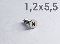 Шуруп 1,2х5,5 с потайной головкой и острым концом (цинк) Шуруп 1,2х5,5 с потайной головкой и острым концом (цинк)