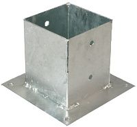 Основание столба прикручиваемое 121х121х150 мм GAH ALBERTS 217679, горячий цинк Основание столба прикручиваемое 121х121х150 мм GAH ALBERTS 217679, горячий цинк