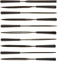 Набор надфилей с пластиковой ручкой 100 мм Stayer Master 16011-H10_z01, 10 шт Набор надфилей с пластиковой ручкой 100 мм Stayer Master 16011-H10_z01, 10 шт