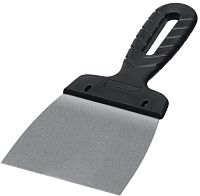 Шпатель 100 мм с пластиковой ручкой ЗУБР 10077-10, нержавеющая сталь Шпатель 100 мм с пластиковой ручкой ЗУБР 10077-10, нержавеющая сталь