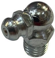 Пресс-масленка М8 (КГ1/8") угловая 90°, оцинкованная сталь Пресс-масленка М8 (КГ1/8") угловая 90°, оцинкованная сталь