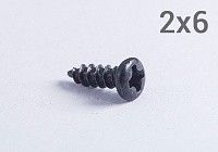 Шуруп 2х6 полусфера с полной резьбой (черный) Шуруп 2х6 полусфера с полной резьбой (черный)