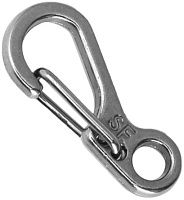 Брелок-карабин с пружинной защелкой "мини" 25х10 мм, серый Брелок-карабин с пружинной защелкой "мини" 25х10 мм, серый