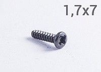 Шуруп 1,7х7 полусфера с полной резьбой, тупой конец (черный) Шуруп 1,7х7 полусфера с полной резьбой, тупой конец (черный)