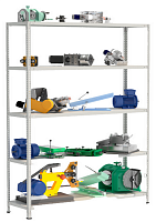 Стеллаж металлический до 100 кг, 5 полок Металл-завод СТФ 1545-2,0 2000х1500х400 мм Стеллаж металлический до 100 кг, 5 полок Металл-завод СТФ 1545-2,0 2000х1500х400 мм