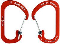 Карабин алюминиевый с фиксатором Nite Ize SlideLock CSLA4-10-R6, размер 4, красный Карабин алюминиевый с фиксатором Nite Ize SlideLock CSLA4-10-R6, размер 4, красный