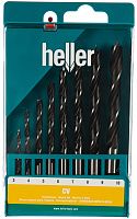 Набор спиральных сверл по дереву 3-10 мм, 8 шт CV Heller 18736, проточенный хвостовик Набор спиральных сверл по дереву 3-10 мм, 8 шт CV Heller 18736, проточенный хвостовик