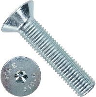 Винт потайной с внутренним шестигранником М10х18 DIN 7991 (ISO 10642), класс прочности 10.9, оцинкованная сталь Винт потайной с внутренним шестигранником М10х18 DIN 7991 (ISO 10642), класс прочности 10.9, оцинкованная сталь