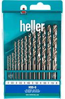 Набор сверл по металлу 2-8 мм, 13 шт HSS-G SUPER DIN 338 RN, Heller 17733 Набор сверл по металлу 2-8 мм, 13 шт HSS-G SUPER DIN 338 RN, Heller 17733