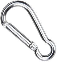 Брелок-карабин быстросъемный 23х46х3,5 мм, серебро Брелок-карабин быстросъемный 23х46х3,5 мм, серебро